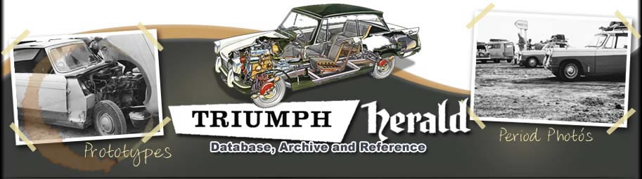 Website sponsored by nickpricecreativescouk com Triumph Herald Database